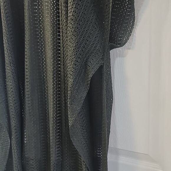 NWT Steve Madden Open Weaved Tacked Vest W Airy Side Vents Olive One Size - Picture 5 of 15